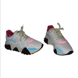 VERSACE SQUALO WHITE MULTI TRAINERS Sneakers